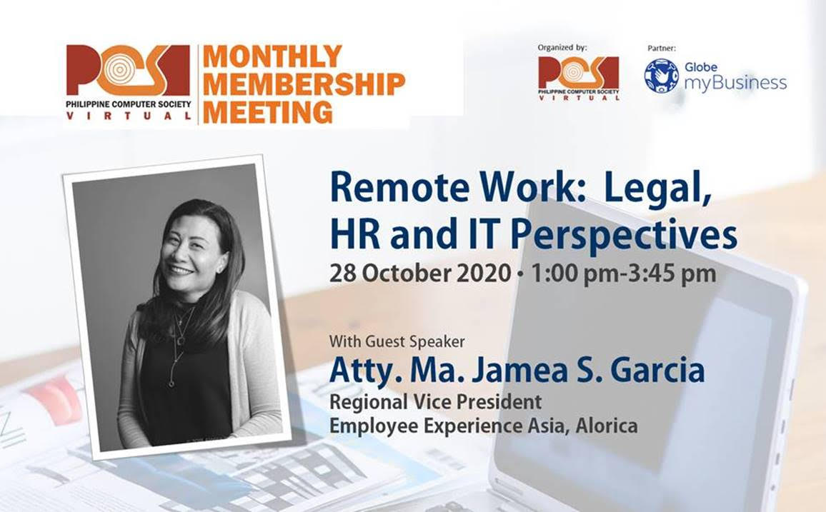 28 October 2020 Remote Work: Legal, HR and IT Perspectives