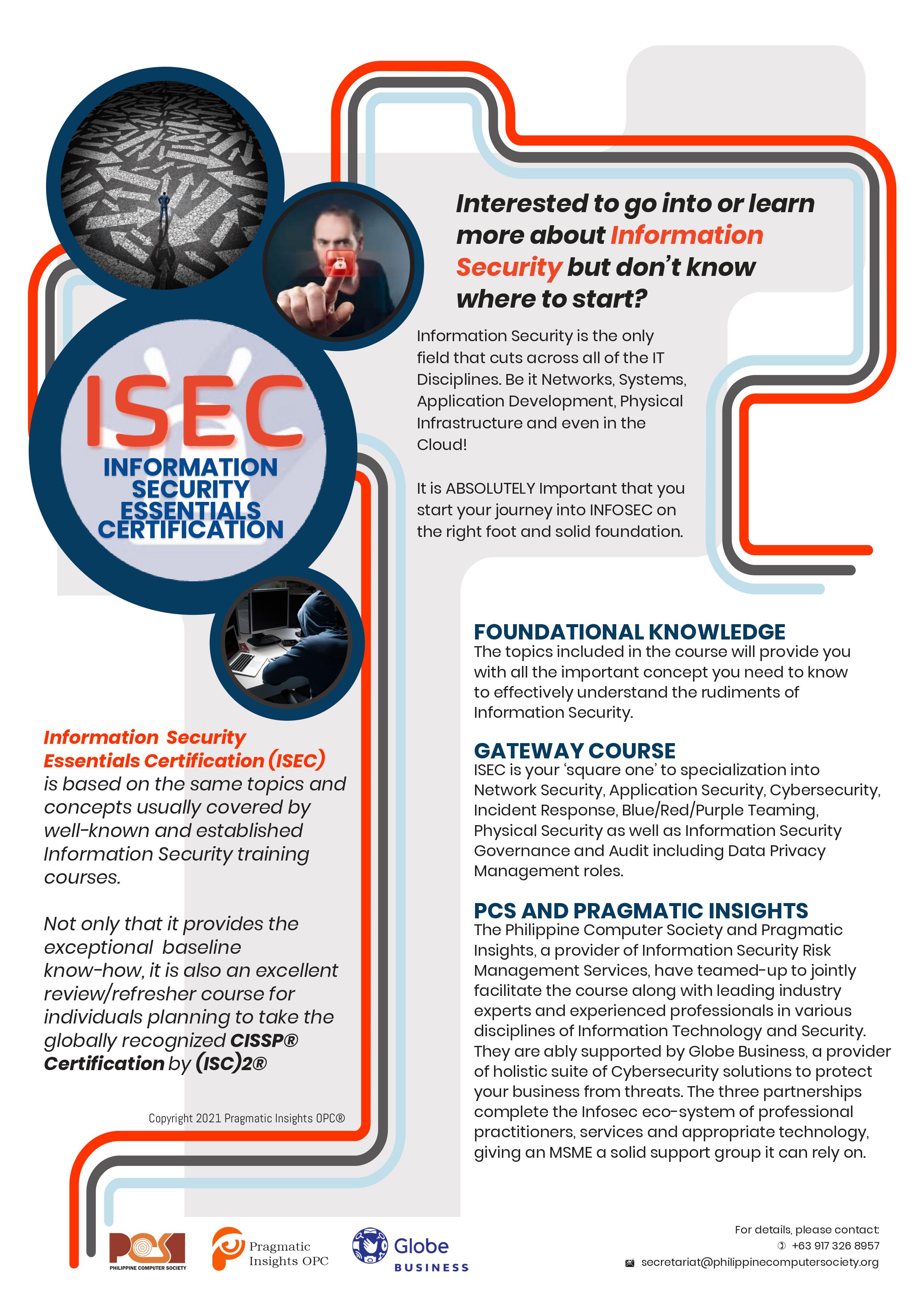 ISEC – Information Security Essentials Certification (Flyer)